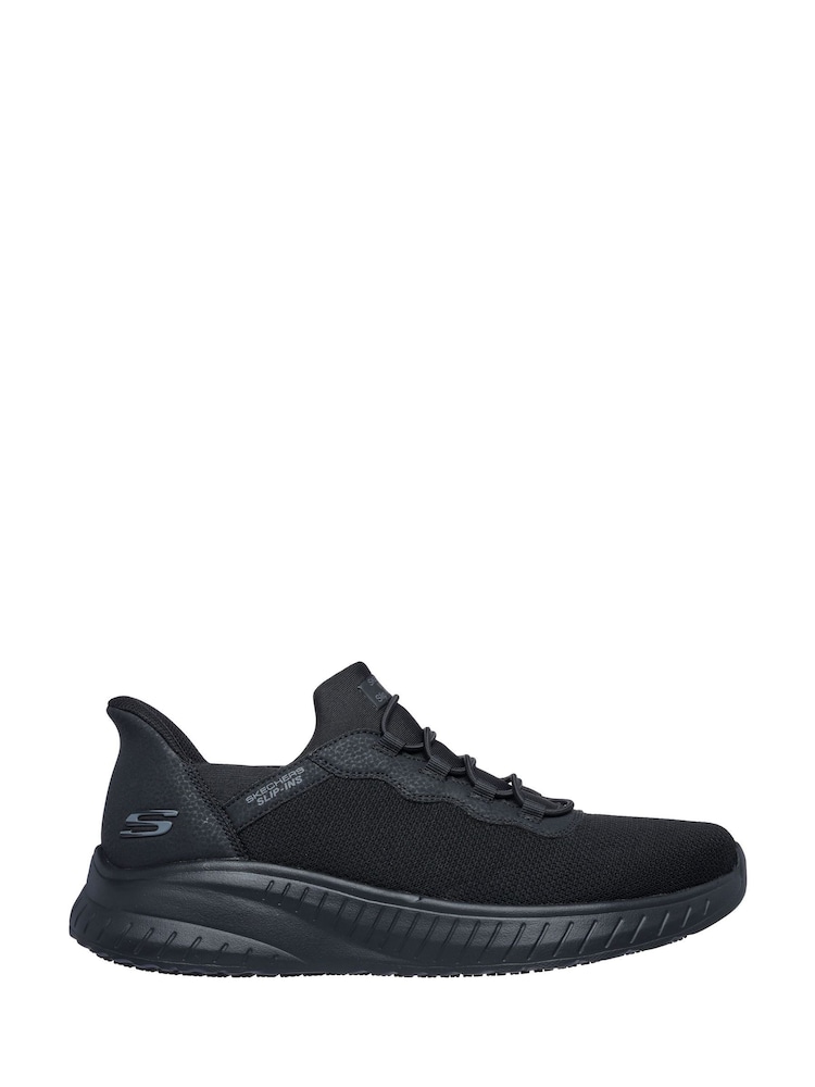 Skechers Black Squad Chaos Slip Resistant Stivig Work Trainers - Image 1 of 2