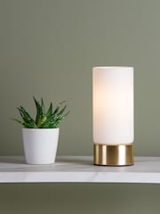 Dar Lighting Polished Gold Opal Glass Jot Touch Table Lamp - Image 1 of 3
