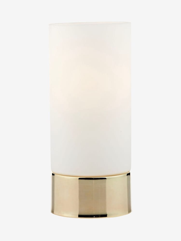 Dar Lighting Polished Gold Opal Glass Jot Touch Table Lamp - Image 2 of 3 Dar Lighting Polished Gold Opal Glass Jot Touch Table Lamp - Image 2 of 3