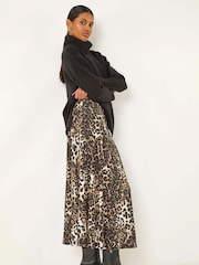 Roman Animal Print Midi Skirt - Imagem 1 de 5