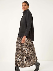 Roman Animal Print Midi Skirt - Imagem 2 de 5
