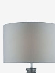 Dar Lighting Grey Glass Polished Chrome Pamplona Table Lamp - Image 5 of 5