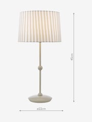 Dar Lighting Matt Taupe Sonia Table Lamp - Image 4 of 7