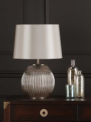Dar Lighting Silver Glass Sonia Table Lamp - Image 1 of 7