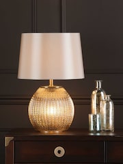 Dar Lighting Silver Glass Sonia Table Lamp - Image 2 of 7