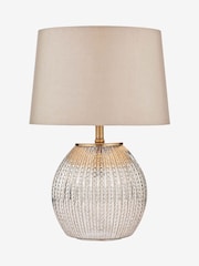 Dar Lighting Silver Glass Sonia Table Lamp - Image 3 of 7