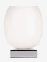 Dar Lighting Polished Chrome White Glass Dino Touch Table Lamp - Image 1 of 2