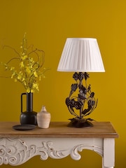 Dar Lighting Matt Black Brushed Bronze Priscilla Table Lamp - Image 2 of 8