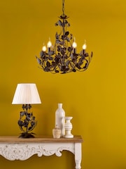 Dar Lighting Matt Black Brushed Bronze Priscilla Table Lamp - Image 3 of 8