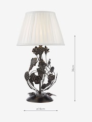 Dar Lighting Matt Black Brushed Bronze Priscilla Table Lamp - Image 4 of 8
