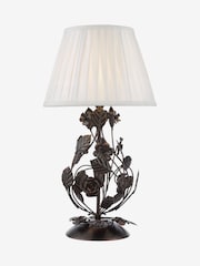 Dar Lighting Matt Black Brushed Bronze Priscilla Table Lamp - Image 5 of 8