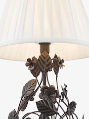 Dar Lighting Matt Black Brushed Bronze Priscilla Table Lamp - Image 7 of 8