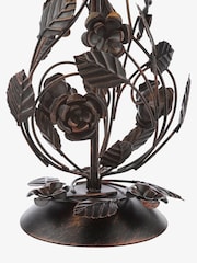 Dar Lighting Matt Black Brushed Bronze Priscilla Table Lamp - Image 8 of 8
