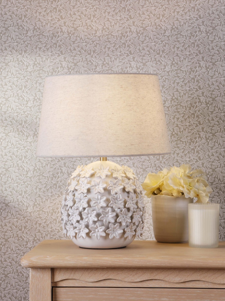 Laura Ashley White Ingham Table Lamp - Image 1 of 7