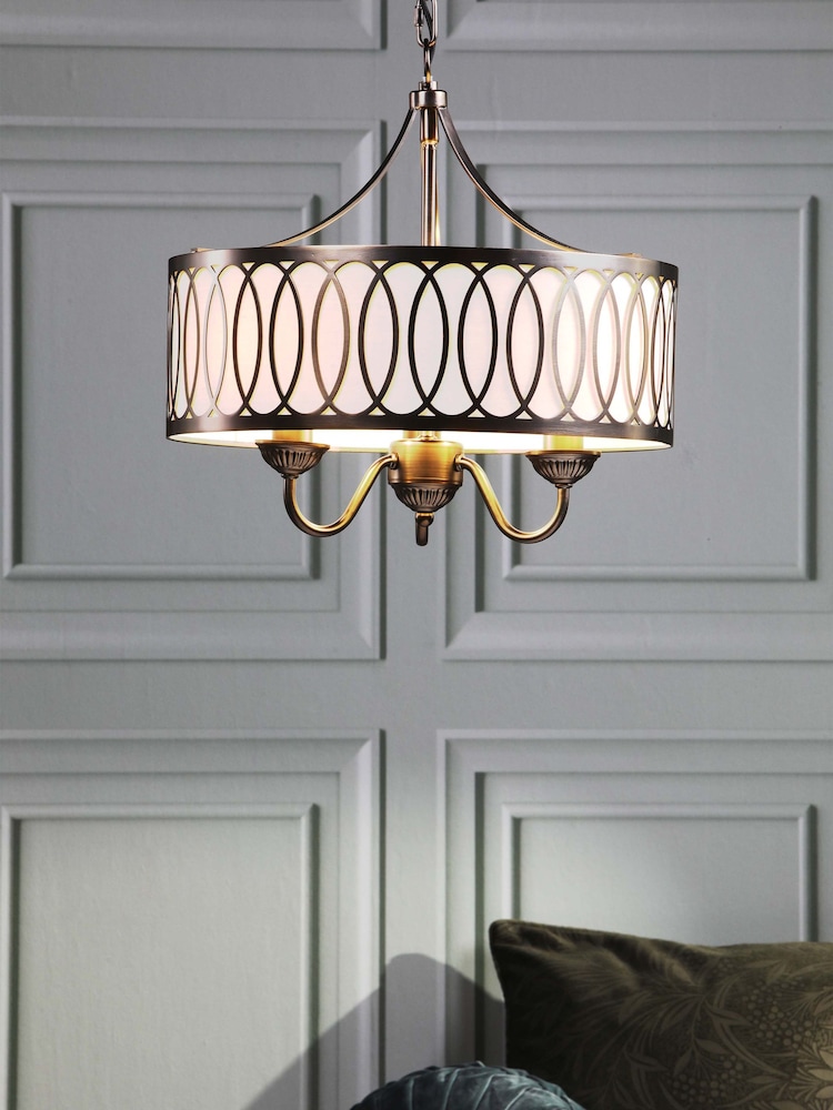 Laura Ashley Bronze Allerford 3 Light Pendant - Image 1 of 7