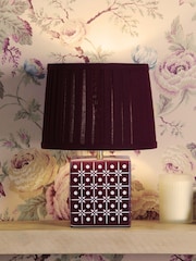Laura Ashley Purple Claudina Table Lamp - Image 1 of 6