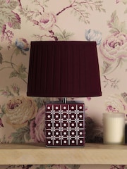 Laura Ashley Purple Claudina Table Lamp - Image 2 of 6