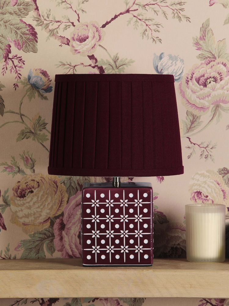 Laura Ashley Purple Claudina Table Lamp - Image 2 of 6