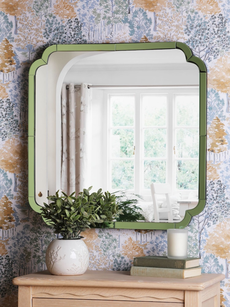 Laura Ashley Green Martham Mirror - Image 1 of 4 Laura Ashley Green Martham Mirror - Image 1 of 4