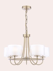 Laura Ashley Brass Southwell 5 Light Pendant - Image 3 of 7