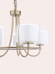 Laura Ashley Brass Southwell 5 Light Pendant - Image 5 of 7