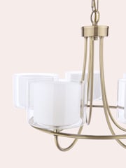 Laura Ashley Brass Southwell 5 Light Pendant - Image 6 of 7