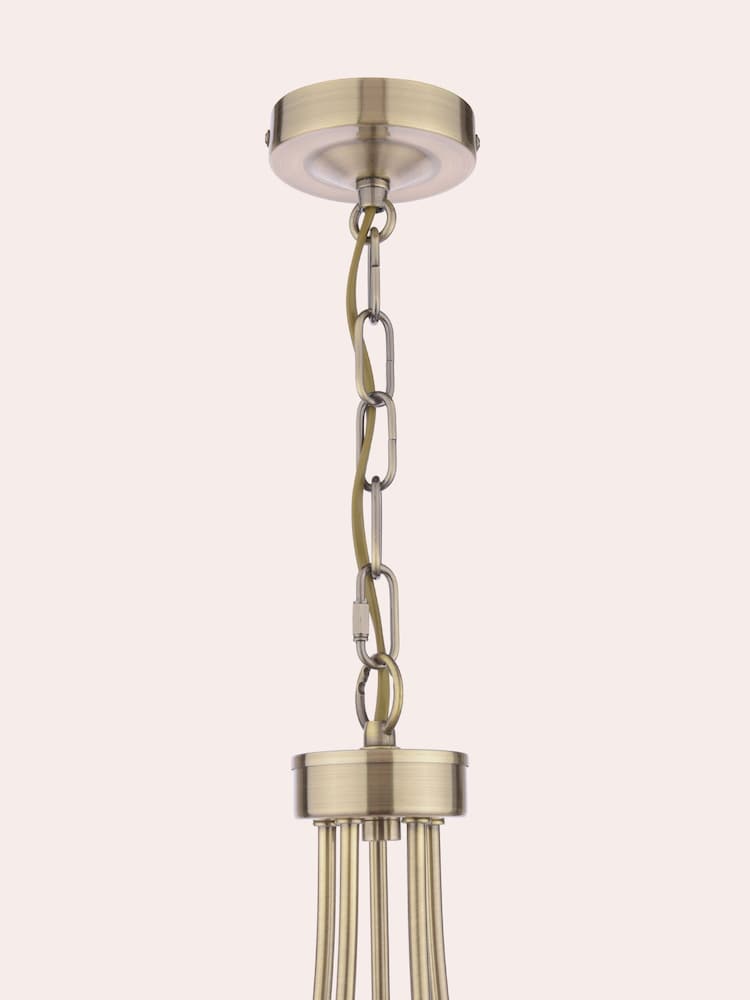 Laura Ashley Brass Southwell 5 Light Pendant - Image 7 of 7