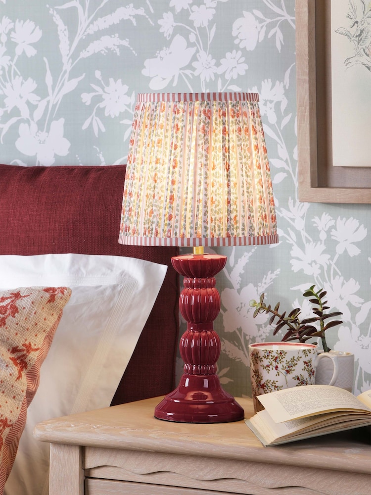Laura Ashley Red Kelbrook Table Lamp - Image 1 of 6