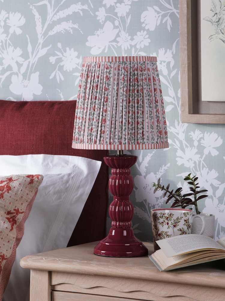 Laura Ashley Red Kelbrook Table Lamp - Image 2 of 6