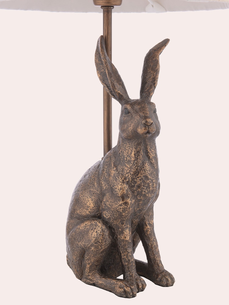Laura Ashley Bronze Hare Table Lamp - Image 6 of 6