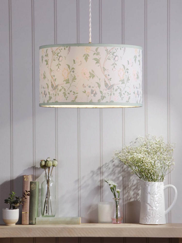 Laura Ashley Multi Easy Fit Summer Palace Eau De Nil Pendant Shade - Image 1 of 6 Laura Ashley Multi Easy Fit Summer Palace Eau De Nil Pendant Shade - Image 1 of 6