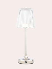 Laura Ashley Chrome Callaghan Rechargeable Table Lamp - Image 3 of 6