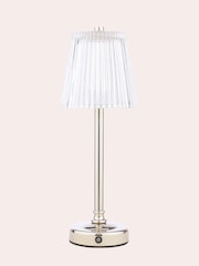 Laura Ashley Chrome Callaghan Rechargeable Table Lamp - Image 4 of 6
