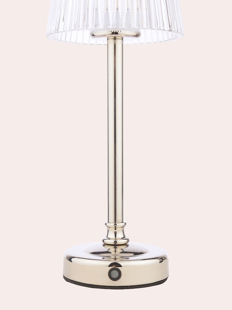 Laura Ashley Chrome Callaghan Rechargeable Table Lamp - Image 6 of 6