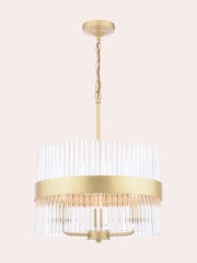 Laura Ashley Brass Alexa 3 Light 3 Light Pendant - Image 3 of 7
