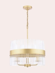 Laura Ashley Brass Alexa 3 Light 3 Light Pendant - Image 4 of 7
