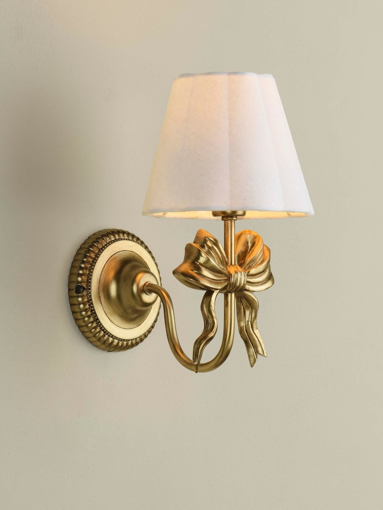 Laura Ashley Gold Larkfield 1 Wall Light - Image 1 of 6