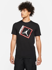 Jordan Black Jumpman Box Graphic T-Shirt - Image 1 of 4