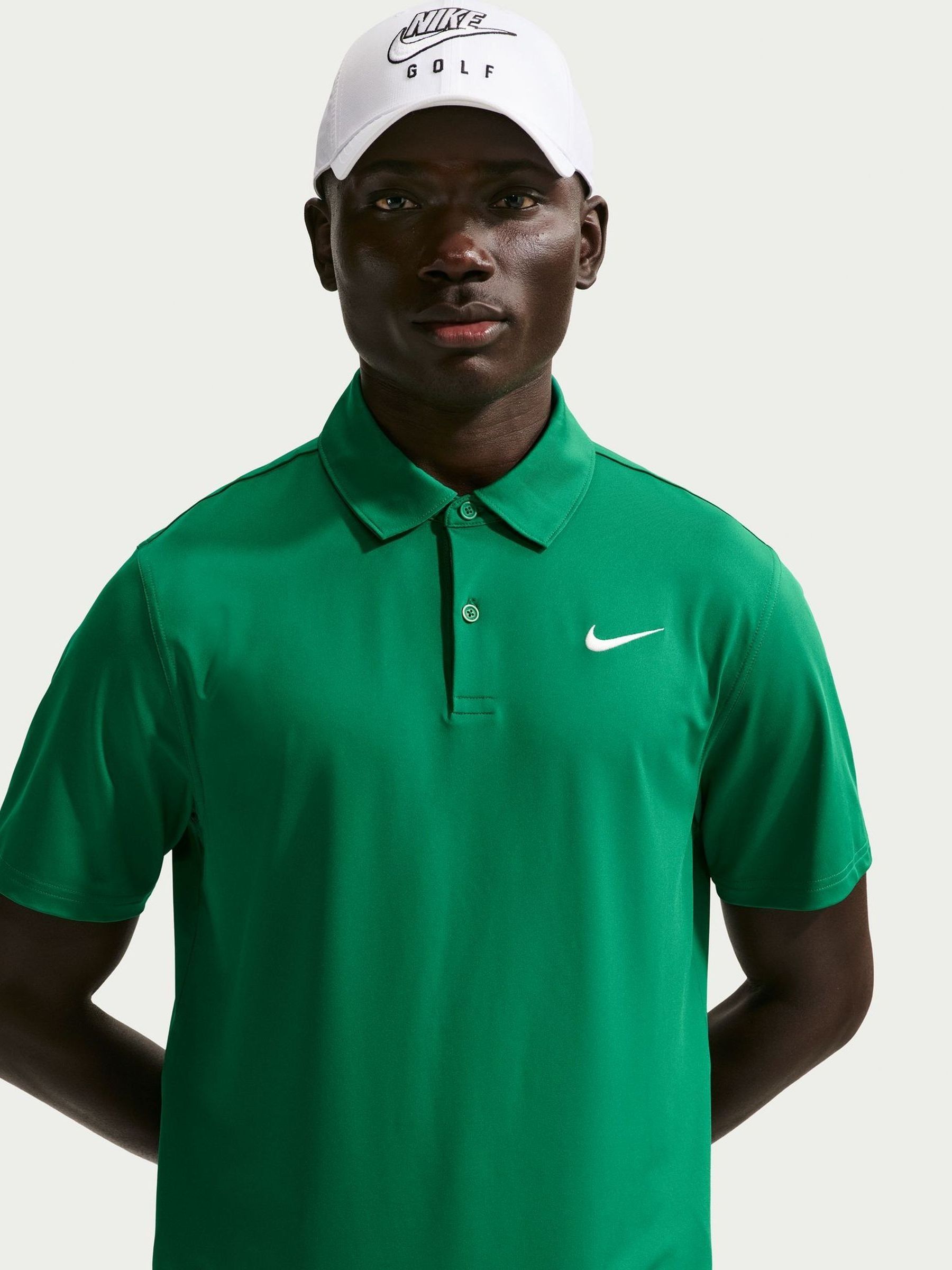 green dri fit polo