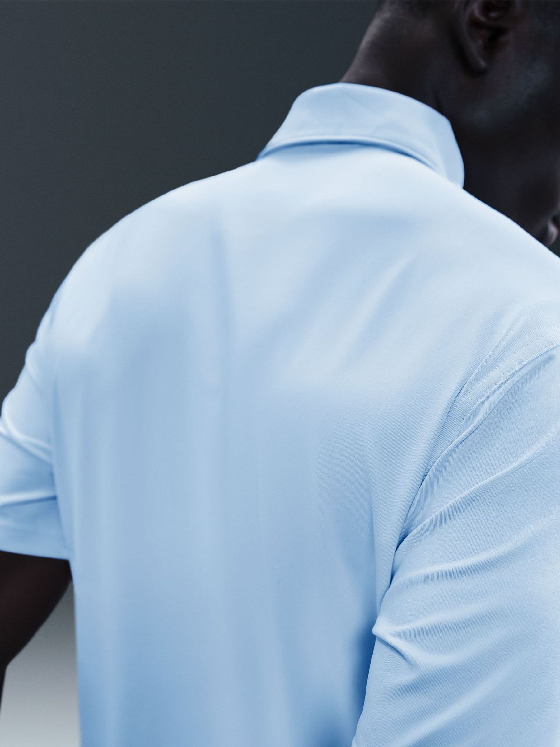 Buy Nike Hydrogen Blue Dri-FIT Good Solid Golf Polo Shirt from the