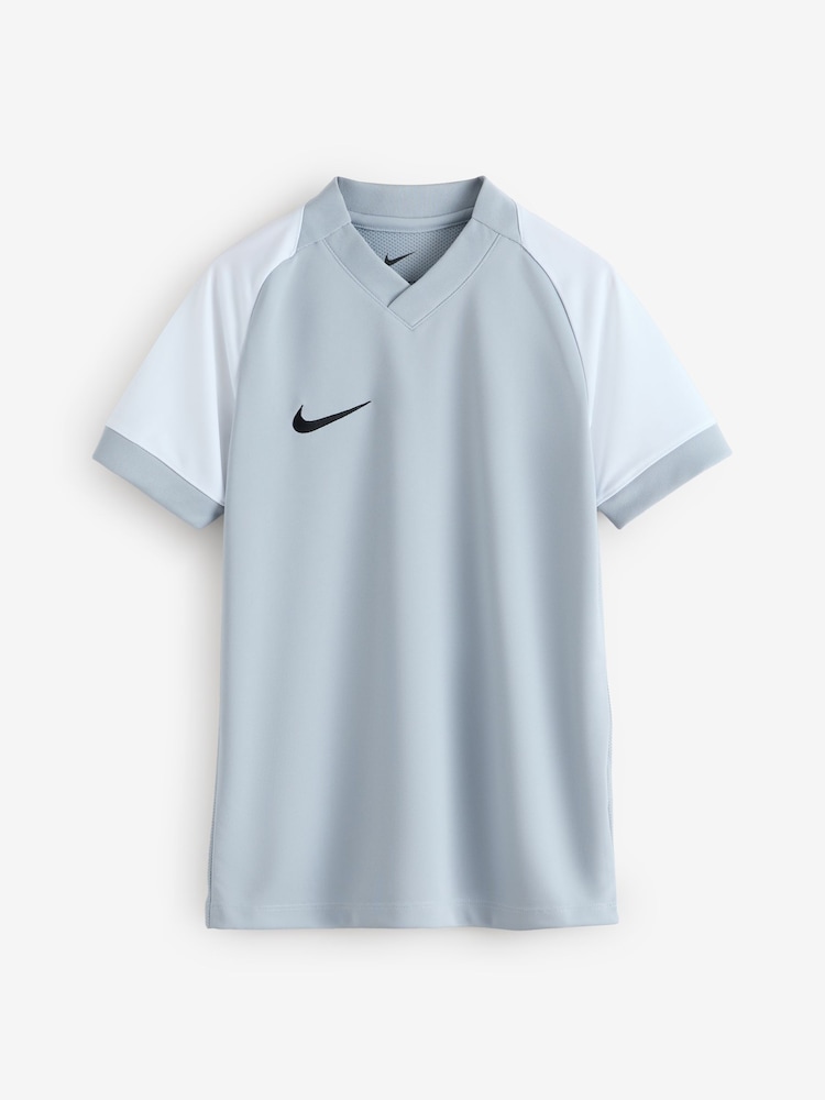 Gris loup et Crème Nature - T-shirt de football Nike Dri-FIT Challenge VI - Image 1 de 1