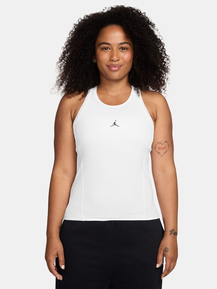 화이트 - 조던 스포츠 에센셜 드라이핏 민소매 탑 - 3의 이미지 1