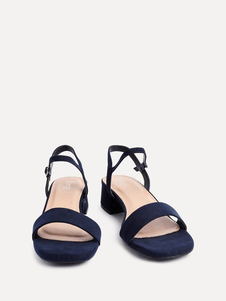 Linzi Blue Tillie Barely There Low Block Heel Sandals - Image 5 of 5