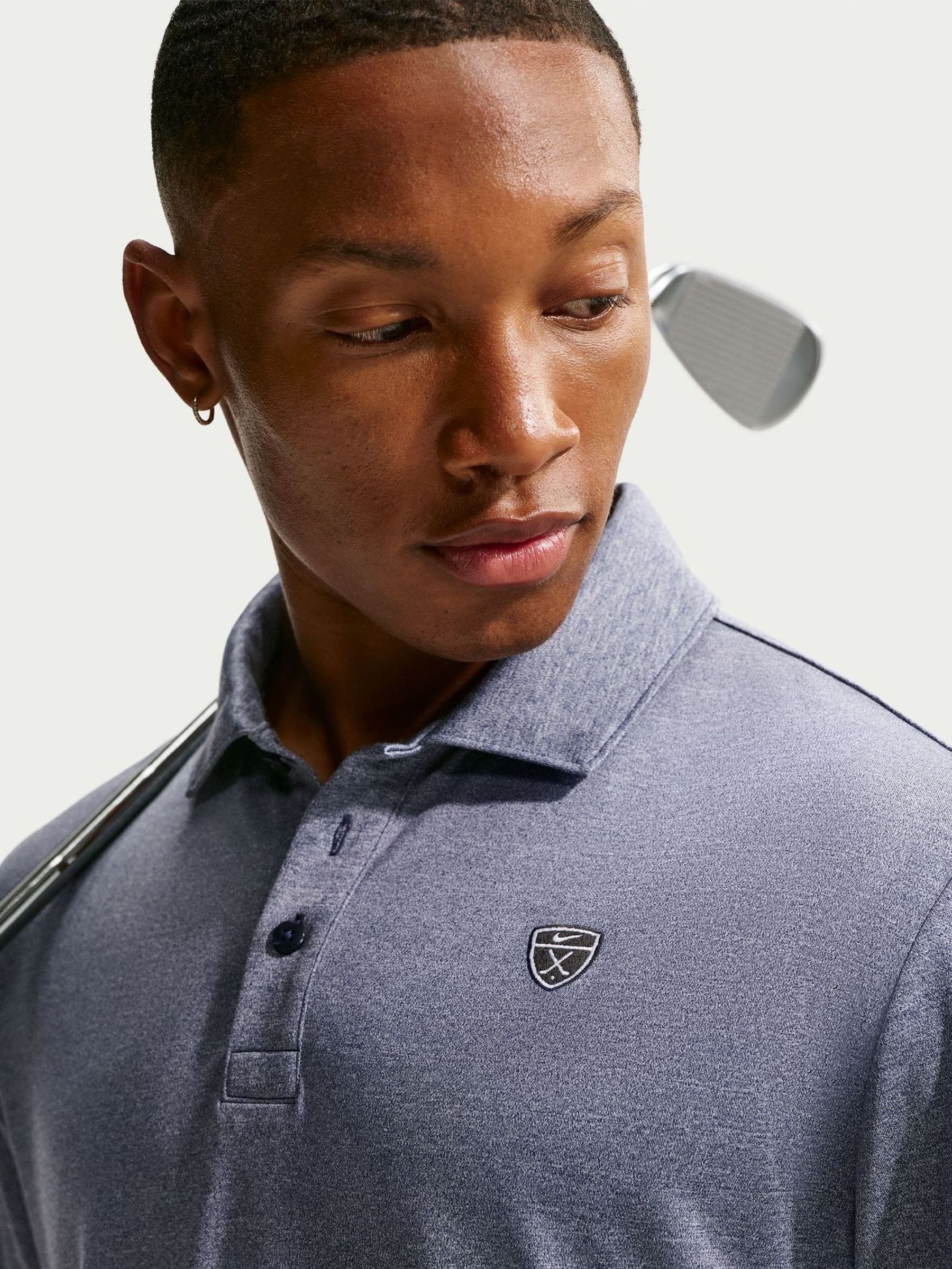 Next：日本 ブルー - Nike Dri-FIT PAR5 ゴルフヘザー ポロシャツ from