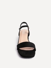 Linzi Black Tillie Barely There Low Block Heel Sandals - Image 4 of 6