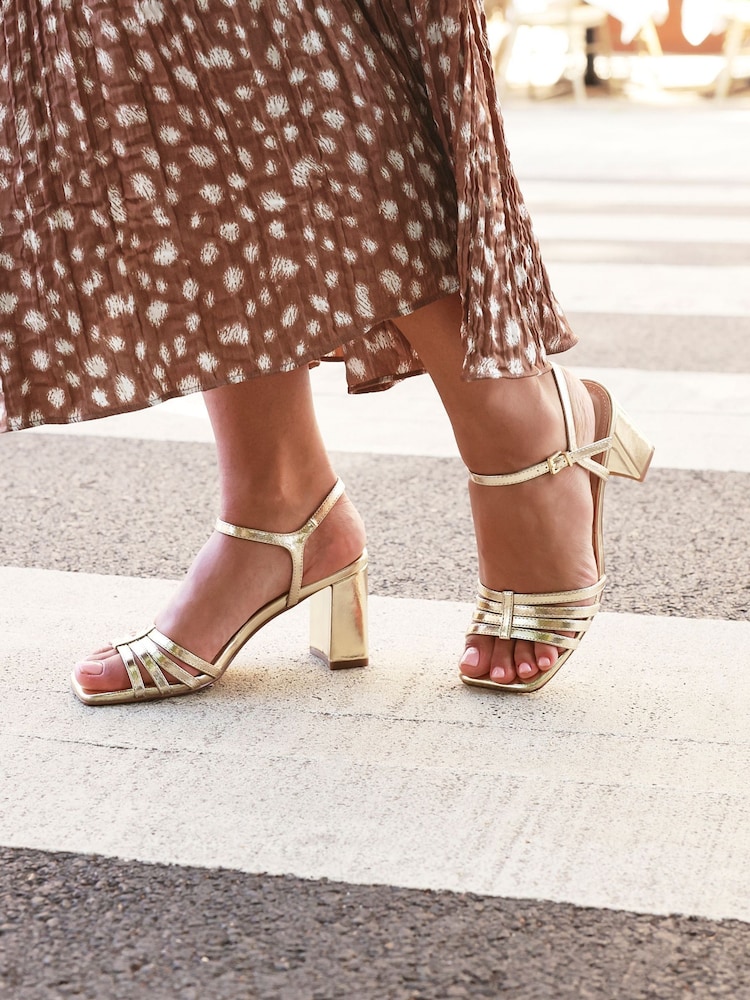 Linzi Gold Annie Strappy Heel Sandals - Image 2 of 7 Linzi Gold Annie Strappy Heel Sandals - Image 2 of 7
