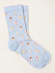 FatFace Light Blue Ice Cream Socks - Image 1 of 2