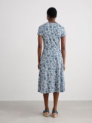 Seasalt Cornwall Blue Petite Pier View Jersey Dress - Image 2 of 5