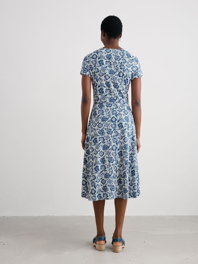 Seasalt Cornwall Blue Petite Pier View Jersey Dress - Image 2 of 5