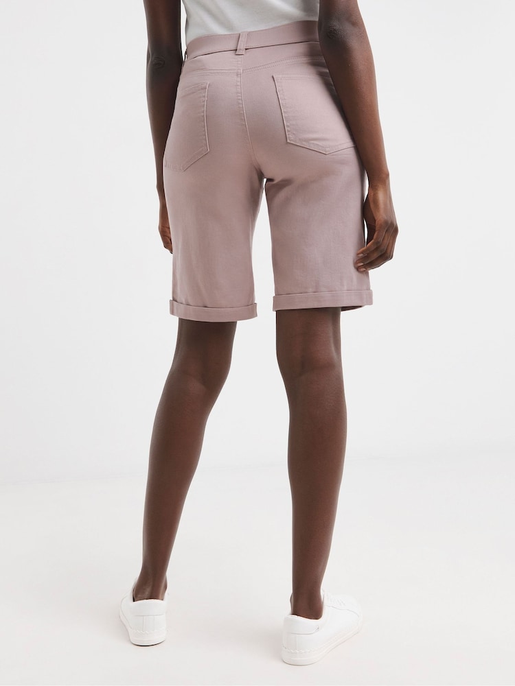 JD Williams Pink 24/7 Denim Knee Length Shorts - Image 2 of 4